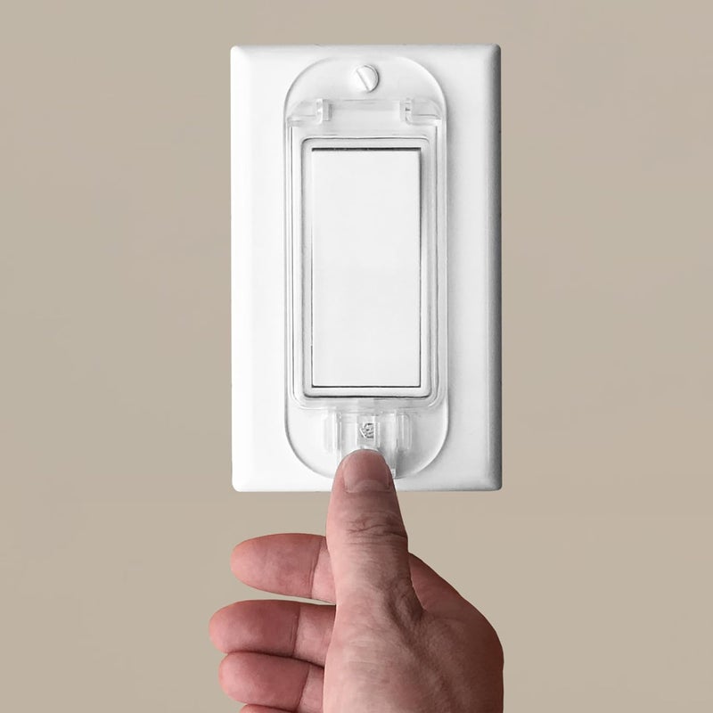 LRANFOW 2 Light Switch Guard Cover, Baby Proof Wall Switch Cover Guard for Rocker Light Switch Protects Your Lights or Circuits from Being Accidentally Turned On or Off - Image 3